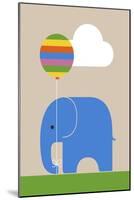 Elephant-Dicky Bird-Mounted Giclee Print