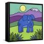 Elephant-Denny Driver-Framed Stretched Canvas