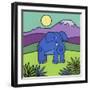 Elephant-Denny Driver-Framed Premium Giclee Print