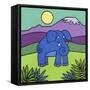 Elephant-Denny Driver-Framed Stretched Canvas