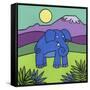 Elephant-Denny Driver-Framed Stretched Canvas