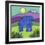 Elephant-Denny Driver-Framed Giclee Print