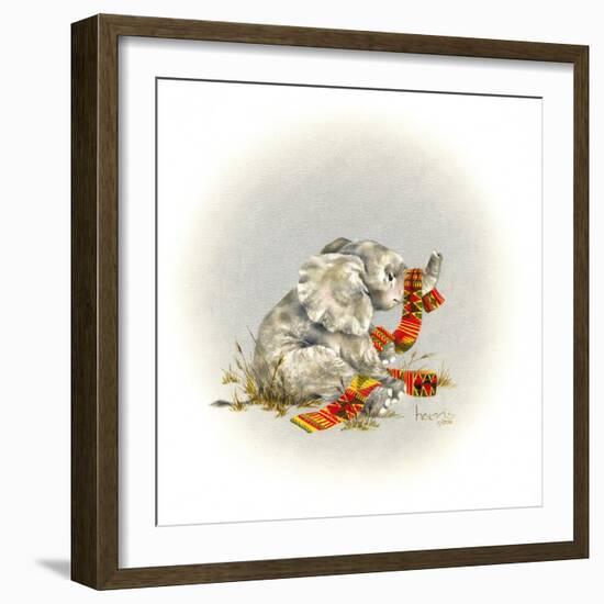 Elephant-Peggy Harris-Framed Giclee Print