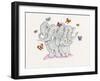 Elephants and Butterflies-Bill Bell-Framed Giclee Print