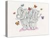 Elephants and Butterflies-Bill Bell-Stretched Canvas