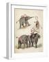 Elephants and Flamingoes-Richard Andre-Framed Giclee Print