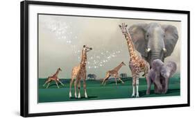 Elephants And Giraffes-Nancy Tillman-Framed Art Print