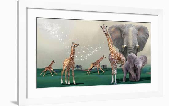 Elephants And Giraffes-Nancy Tillman-Framed Art Print