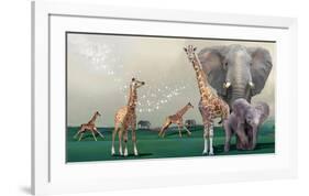 Elephants And Giraffes-Nancy Tillman-Framed Art Print