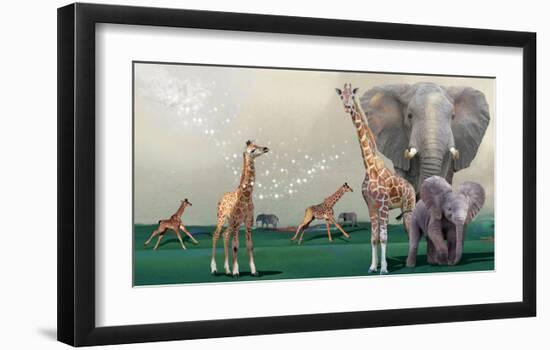 Elephants And Giraffes-Nancy Tillman-Framed Art Print