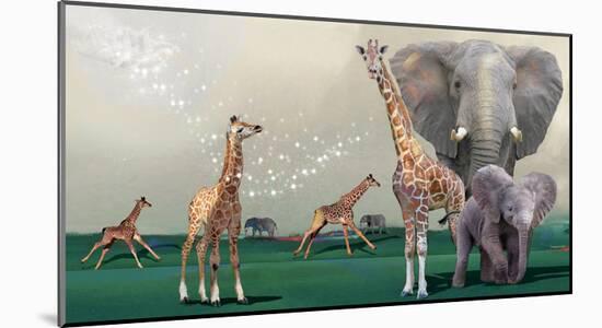 Elephants And Giraffes-Nancy Tillman-Mounted Art Print