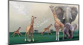 Elephants And Giraffes-Nancy Tillman-Mounted Art Print