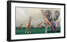 Elephants And Giraffes-Nancy Tillman-Framed Art Print