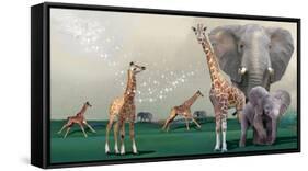 Elephants And Giraffes-Nancy Tillman-Framed Stretched Canvas