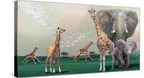 Elephants And Giraffes-Nancy Tillman-Stretched Canvas