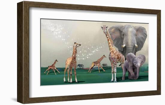 Elephants And Giraffes-Nancy Tillman-Framed Premium Giclee Print