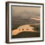 Elephants Crossing River-Ganesh H Shankar-Framed Photographic Print