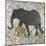 Elephants Exotiques-Katrina Craven-Mounted Art Print