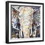 Elephants Gaze-James Grey-Framed Art Print