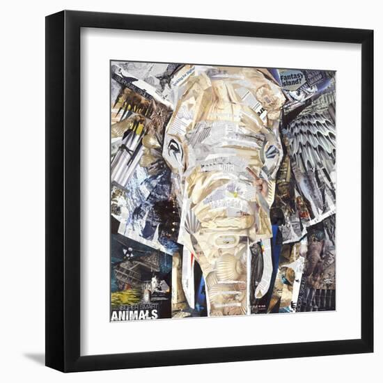 Elephants Gaze-James Grey-Framed Art Print