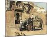 Elephants Outside a Palace, Jodhpore, India-Edwin Lord Weeks-Mounted Giclee Print