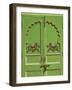 Elephants painted on green door, City Palace, Udaipur, India-Adam Jones-Framed Photographic Print