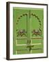 Elephants painted on green door, City Palace, Udaipur, India-Adam Jones-Framed Photographic Print