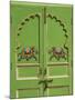 Elephants painted on green door, City Palace, Udaipur, India-Adam Jones-Mounted Photographic Print