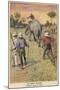 Elephants Ploughing 1911-null-Mounted Art Print