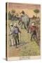 Elephants Ploughing 1911-null-Stretched Canvas