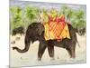 Elephants with Bananas, 1998-E.B. Watts-Mounted Giclee Print
