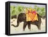 Elephants with Bananas, 1998-E.B. Watts-Framed Stretched Canvas