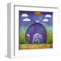 Elephants-Linda Edwards-Framed Art Print