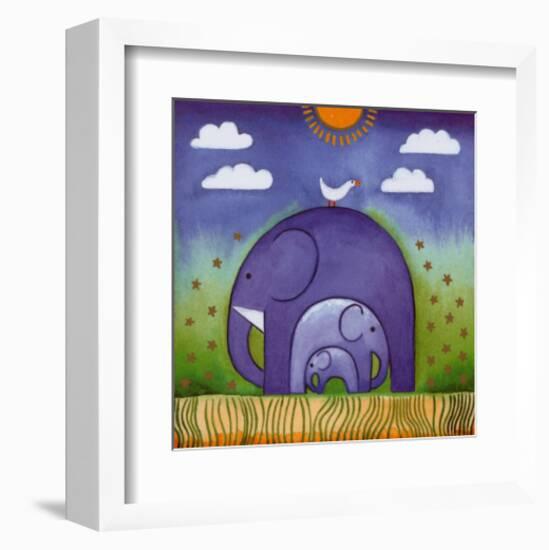 Elephants-Linda Edwards-Framed Art Print