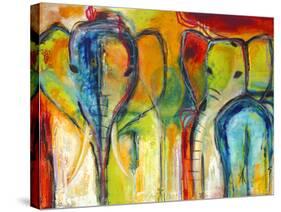 Elephants-Jami Vestergaard-Stretched Canvas