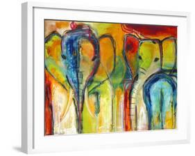 Elephants-Jami Vestergaard-Framed Art Print