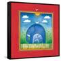 Elephants-Linda Edwards-Framed Stretched Canvas