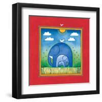 Elephants-Linda Edwards-Framed Art Print