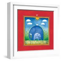 Elephants-Linda Edwards-Framed Art Print