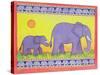 Elephants-Cathy Baxter-Stretched Canvas