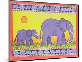 Elephants-Cathy Baxter-Mounted Giclee Print