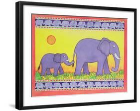 Elephants-Cathy Baxter-Framed Premium Giclee Print