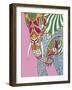 Elephants-Drawpaint Illustration-Framed Giclee Print