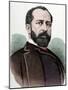 Eleuterio Maisonnave Y Cutayar (1840 - 1890). Spanish Politician Coloured Engravin by Carretero-null-Mounted Giclee Print