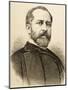 Eleuterio Maisonnave Y Cutayar (1840 - 1890). Spanish Politician Engravin by Carretero, 1890-Arturo Carretero y Sánchez-Mounted Giclee Print
