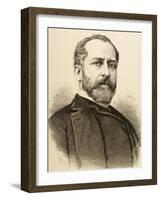 Eleuterio Maisonnave Y Cutayar (1840 - 1890). Spanish Politician Engravin by Carretero, 1890-Arturo Carretero y Sánchez-Framed Giclee Print