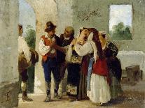 Peasant Leaving Family Home to Get Married in Another Village, 1855-Eleuterio Pagliano-Giclee Print