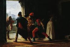 Peasant Leaving Family Home to Get Married in Another Village, 1855-Eleuterio Pagliano-Framed Giclee Print