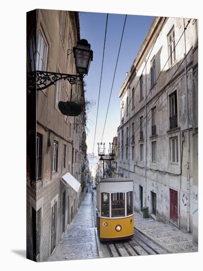 Elevador Da Bica, Bairro Alto District, Lisbon, Portugal-Michele Falzone-Stretched Canvas