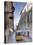 Elevador Da Bica, Bairro Alto District, Lisbon, Portugal-Michele Falzone-Stretched Canvas
